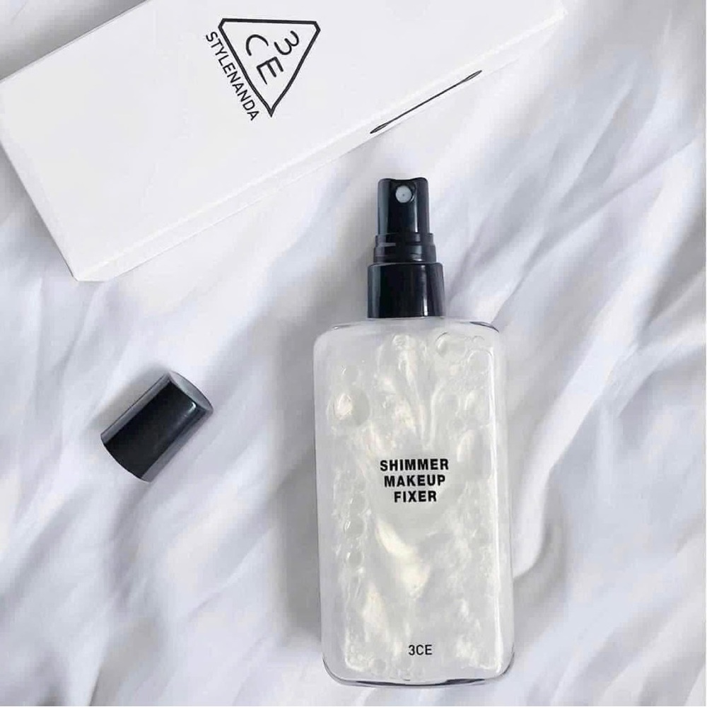 3CE SHIMMER MAKEUP FIXER 95ml, Setting Sprays, Korean Cosmetics K-beauty